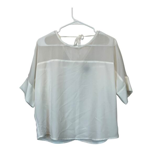 Lulus Lulu's White Blouse Shirt Boxy Loose Casual Comfy Lightweight Summer Small - Picture 1 of 6